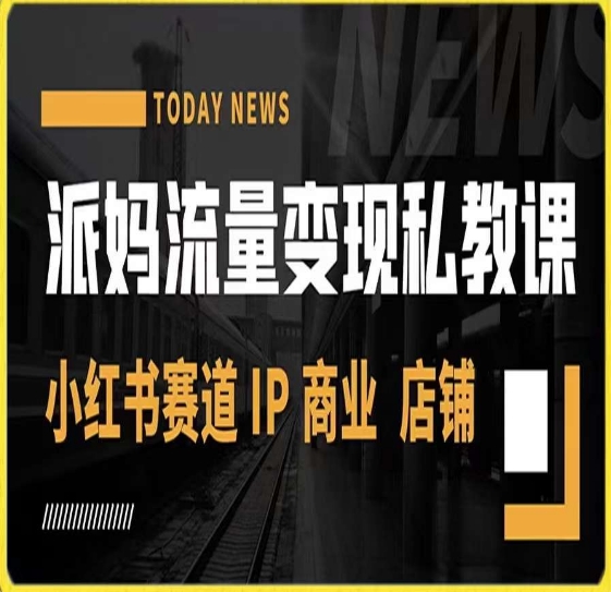 派妈流量变现私教课，小红书赛道IP  商业  店铺-副业库