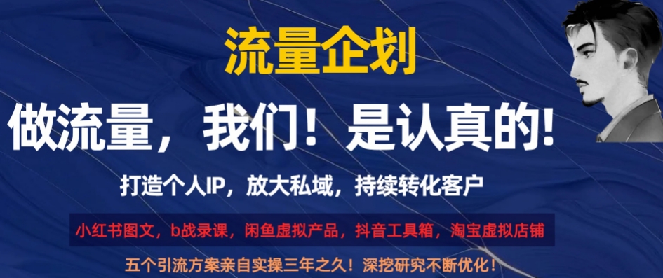 流量企划，打造个人IP，放大私域，持续转化客户【揭秘】-副业库