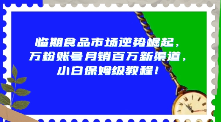 临期食品市场逆势崛起，万粉账号月销百万新渠道，小白保姆级教程【揭秘】-副业库