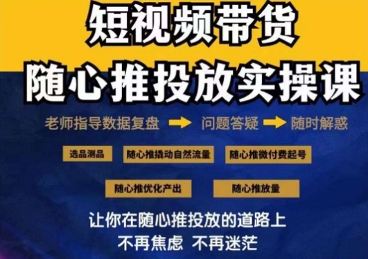2024好物分享随心推投放实操课，随心推撬动自然流量/微付费起号/优化产出-副业库