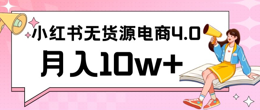 小红书新电商实战，无货源实操从0到1月入10w+联合抖音放大收益-副业库