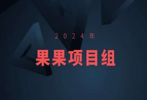 2024年果果项目组项目合集-果果最新项目-副业库