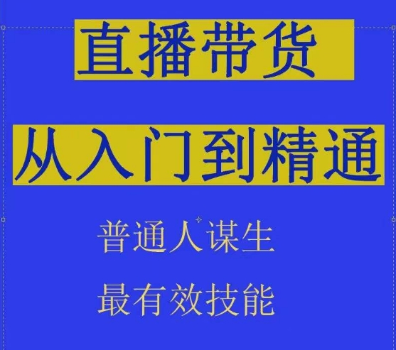 2024抖音直播带货直播间拆解抖运营从入门到精通，普通人谋生最有效技能-副业库