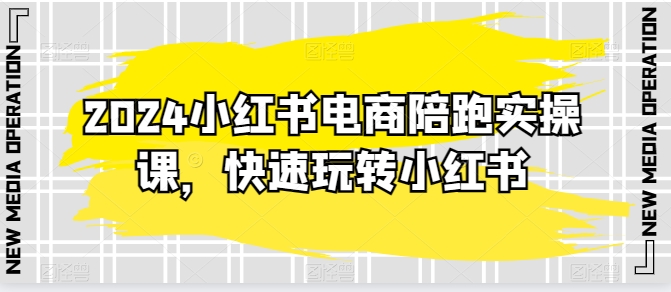 2024小红书电商陪跑实操课，快速玩转小红书，超过20节精细化课程-副业库