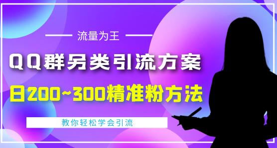 价值888的QQ群另类引流方案，半自动操作日200~300精准粉方法【视频教程】-副业库