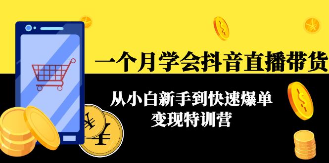 一个月学会抖音直播带货：从小白新手到快速爆单变现特训营(63节课)-副业库