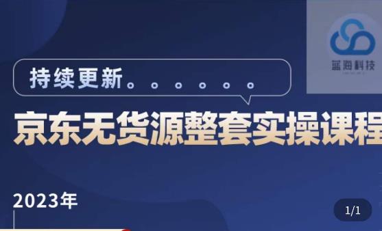 蓝七·2023京东店群整套实操视频教程，京东无货源整套操作流程大总结，减少信息差，有效做店发展-副业库