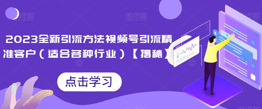 2023全新引流方法，视频号引流精准客户（适合各种行业）【揭秘】-副业库