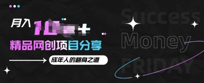 月入十个的网创项目分享，成年人的最快翻身之道-副业库