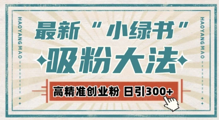 最新自动化“吸粉术”，小绿书激活私域流量，每日轻松吸引300+高质精准粉!-副业库