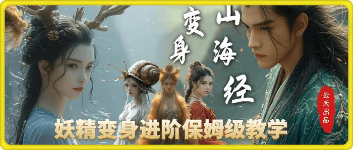 云天AI山海经变身视频教程，妖精变身进阶保姆级教学-副业库