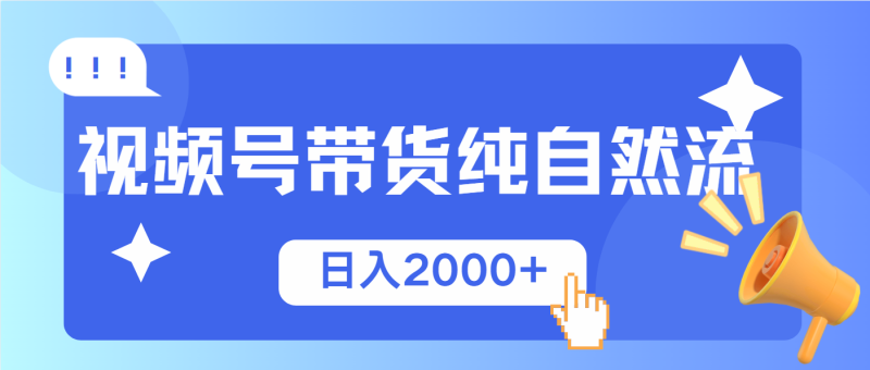 （13998期）视频号带货，纯自然流，起号简单，爆率高轻松日入2000+-副业库