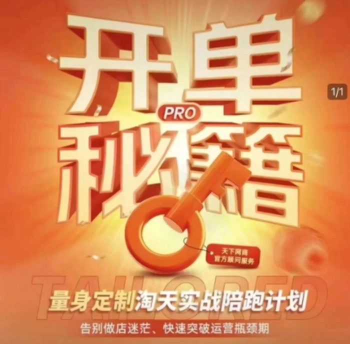 淘宝开单秘籍PRO，量身定制淘天实战陪跑计划，告别做店迷茫、快速突破运营瓶颈期-副业库