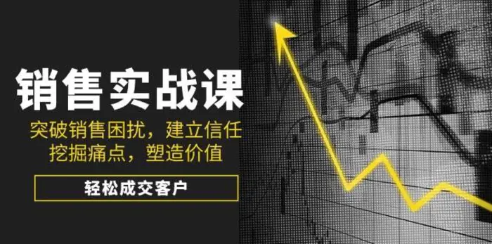 销售实战课，突破销售困扰，建立信任，挖掘痛点，塑造价值，轻松成交客户-副业库