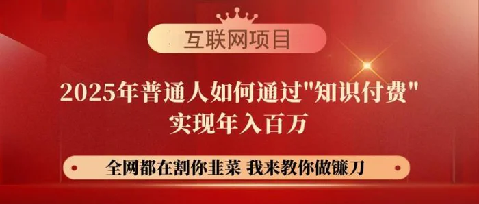（14466期）【网创项目终点站-镰刀训练营超级IP合伙人】25年普通人如何通过“知识付费“实现年入百万-副业库