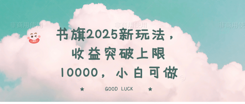 （14519期）书旗2025新玩法，收益突破上限10000，小白可做-副业库