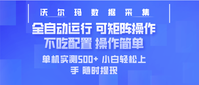（14560期）最新沃尔玛平台采集 全自动运行 可矩阵单机实测500+ 操作简单-副业库