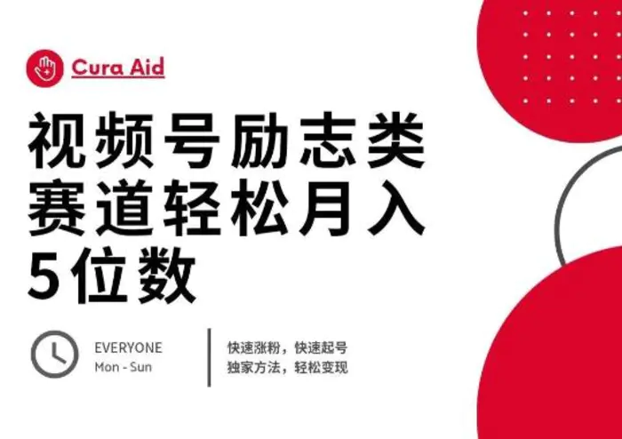 视频号励志类赛道快速涨粉500+，快速起号，轻松变现月入过W-副业库