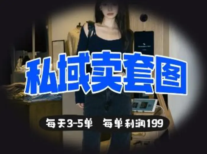 私域卖套图每天3-5单，每单利润99-副业库
