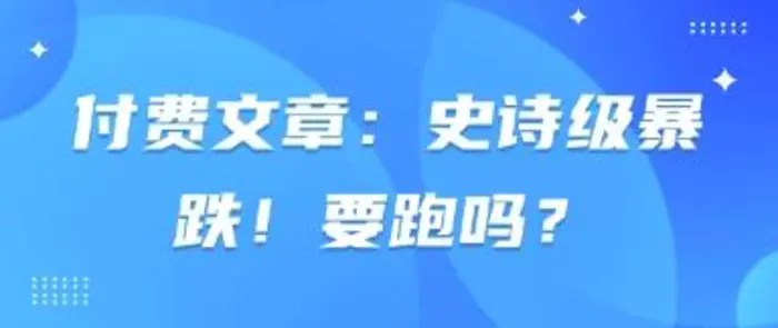 付费文章：史诗级暴跌！要跑吗？-副业库