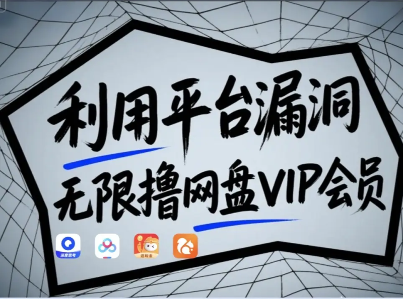 利用平台漏洞，无限撸网盘VIP会员，用户亲测有效！【漏洞原理+操作演示】-副业库